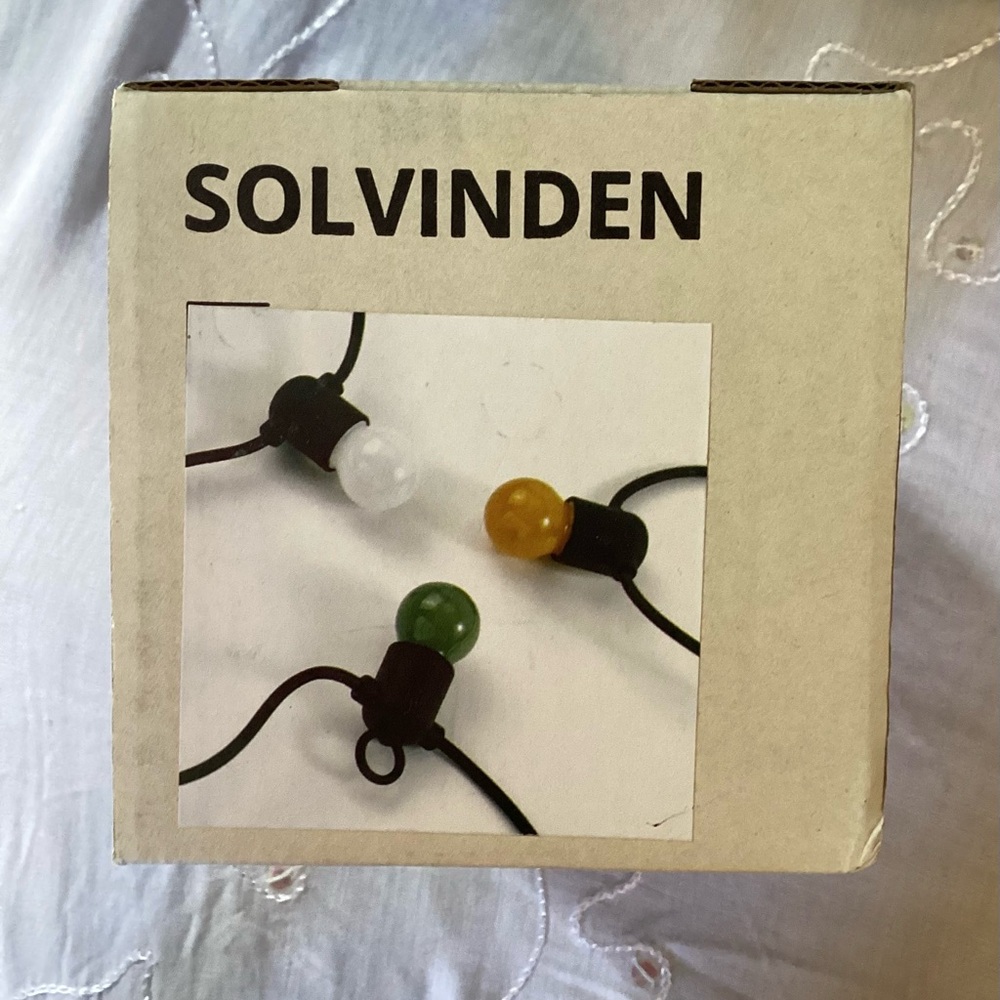 IKEA SOLVINDEN String Lights with White, Yellow, and Green Accents